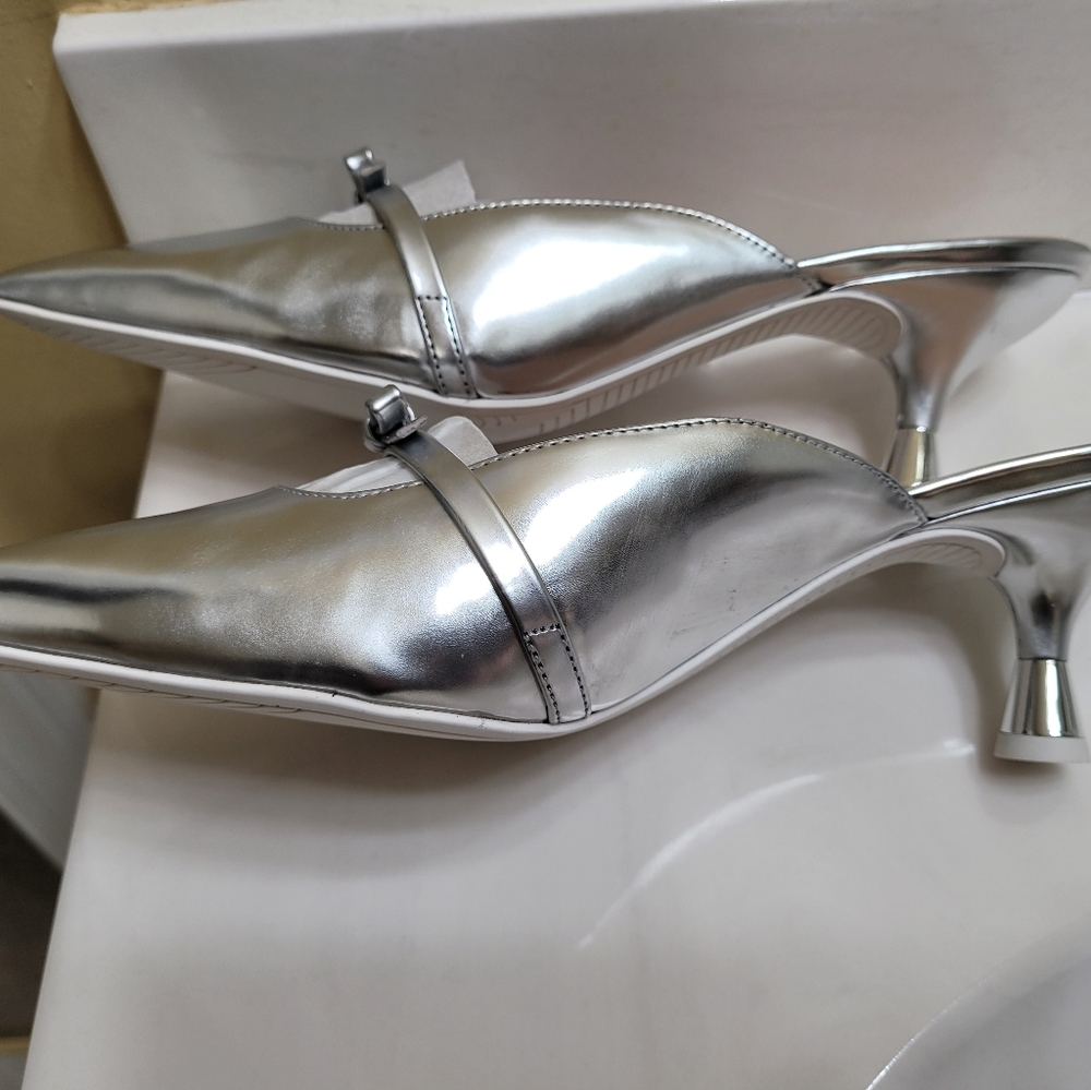 Silver Slip-ons - Picture 3 of 5